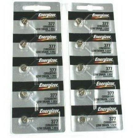 Energizer 377/376 Silver Oxide 10 Batteries + Free Shipping!