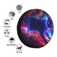 thumbnail image 4 of Sikiie Cosmic Cat Psychedelic Journey PVC Leather Spare Tire Wheel Cover Spare Tire Cover, for Car Truck SUV Camper Trailer Universal Fit(14-17in)-16 inch, 4 of 6