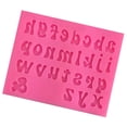 thumbnail image 1 of Bearachild Moldes de Fondant A-Z letras en inglés molde en relieve hecho a mano artesanía caramelo fundición morir celebración postre pudín Cocina y Comedor Minúsculas/Rosa Bearachild HA062186-03B, 1 of 6
