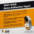 thumbnail image 4 of WOD RTC7 Engineering Grade Retro Reflective Tape Orange, 1/2 inch Wide x 30 ft. Outdoor Waterproof Safety Reflector for Autos, Bikes, Camper, RV, Boat Striping, and Traffic Signage Marking, 4 of 4
