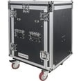 thumbnail image 2 of Sound Town PA DJ Combo with 14U Rack/Road ATA Case w/Slant Mixer Top, 2 DJ Tables and Casters, One 10 Outlet AC Power Conditioner/Sequencer (STMR-14T2PS10), 2 of 7