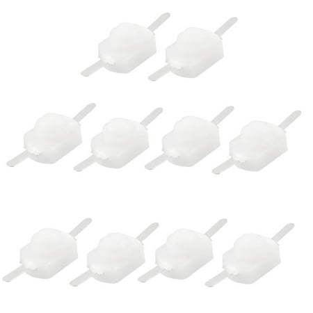 Dc Button - 10 Pcs Round White Push Button Latching Action Torch Switch DC 30V 1A