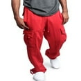 thumbnail image 1 of Men Jogger Trousers Casual Athletic Pants Sweatpants Loose Pocket Drawstring Long Pants, 1 of 7