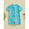 thumbnail image 5 of JYYYBF Baby Boys Rash Guard, Short Sleeve Turtle Dolphin Print Swimsuit Jumpsuit Summer Swimwear, 5 of 7