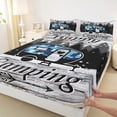 thumbnail image 4 of Erosebridal Blue Camo Car Full Size Sheets 4-Piece for Boys Girls,Rustic Cottage Camping Bed Sheets for Boys Girls,Ultra Soft Home Decor, 4 of 5