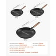 thumbnail image 4 of 3-Piece Cast Iron Skillet Set, 8/10/12 Inch, Pre-Seasoned, Nonstick, Black - Perfect for Frying & Baking, 4 of 11
