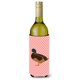 thumbnail image 1 of ""Caroline'S Treasures Abrazadera Decorativa Para Botella A Cuadros Rosa Pato Bantam Plateado 750 Ml Multicolor"", 1 of 1