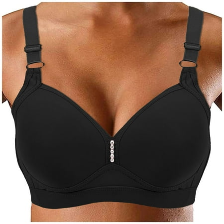 Tanghaowl Large Size Thin Wireless Pure Bra Side Reduction Boneless Seamless Underwear For Middle And Elderly People Womens Bras Pack