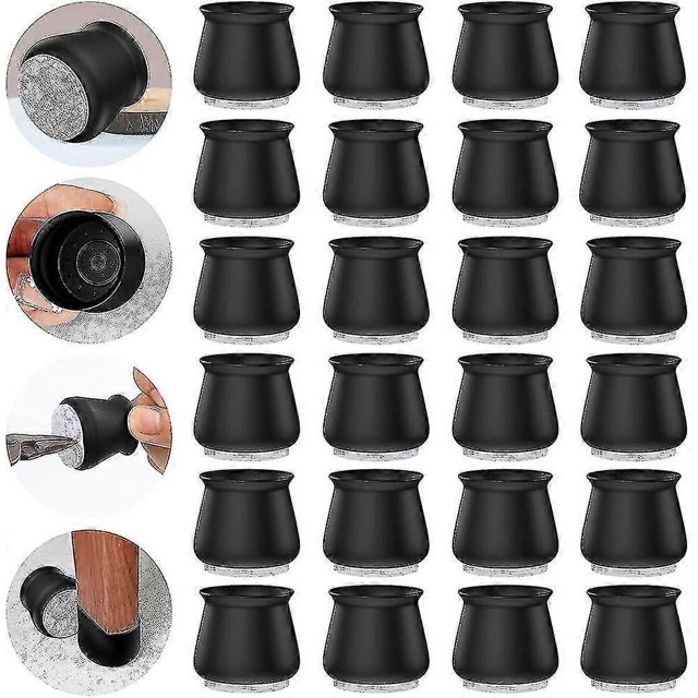 Chair Leg Protectors,24 Pcs For Hardwood Floors.silicone Chair Leg