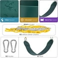 thumbnail image 4 of Sorbus Heavy Duty Green Swing Seat w/ 66" Chain & Hooks – Outdoor Playground Accessory 250lb, (Set of 3), 4 of 4