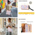 thumbnail image 2 of ZUXONGSY Dinosaur Rainbow Print 2 Pcs Bucket Purse Set for Women Fashion Bucket Crossbody Bag Set Lightweight Crossbody Handbag with Leather Wallet for Workout, 2 of 4