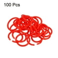 thumbnail image 3 of Uxcell 1.4" OD 1.1" ID Loose Leaf Rings Binder Ring Plastic for Book DIY Scrapbook Notebook, Red 100 Pack, 3 of 5