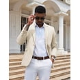 thumbnail image 2 of COOFANDY Mens Casual Blazer Slim Fit Suit Jacket Grey One Button Sport Coats & Blazers, 2 of 5