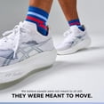 thumbnail image 6 of Feetures Elite Light Cushion Quarter Solid - Sport Sock with Targeted Compression - Blue Track , Small (1 Pair), 6 of 7