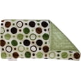 thumbnail image 3 of Lil' Cub Hub Green Brown Circles /Sage Dimple Dot Burp Cloth, 3 of 4