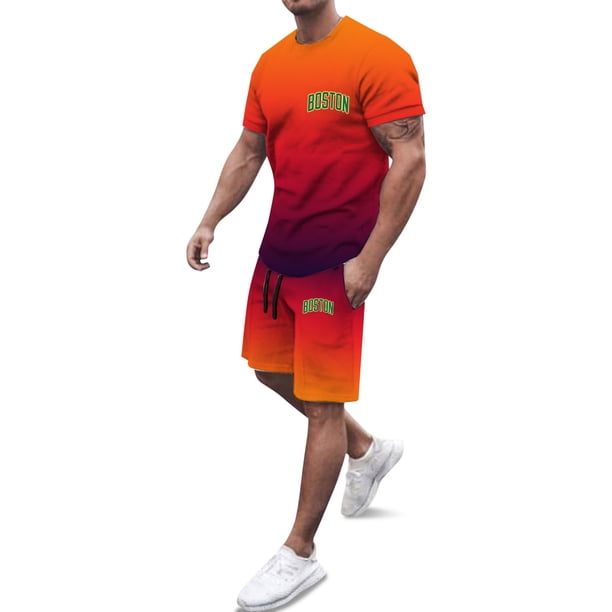 Playeras De Algodón Para Hombre, Camiseta Holgada Con Estampado De Letras De Ciudad Para Hombre, Conjunto De Ropa Deportiva De Verano, Ropa Deportiva Informal