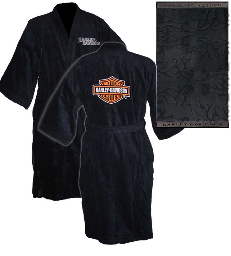harley davidson mens bath robe
