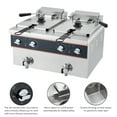 thumbnail image 4 of 3600 w Electric Deep Fryer with Tap,16 L/16.9 QT Stainless Steel Countertop Fryer, Removable Tank & Basket, Temp & Timer Controls for Restaurant or Home Kitchen, 4 of 6