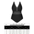 thumbnail image 5 of Women's Plus Size One Piece Swimsuit V Neck Tummy Control Hollow Out Swimwears Bathing Suits, 5 of 9
