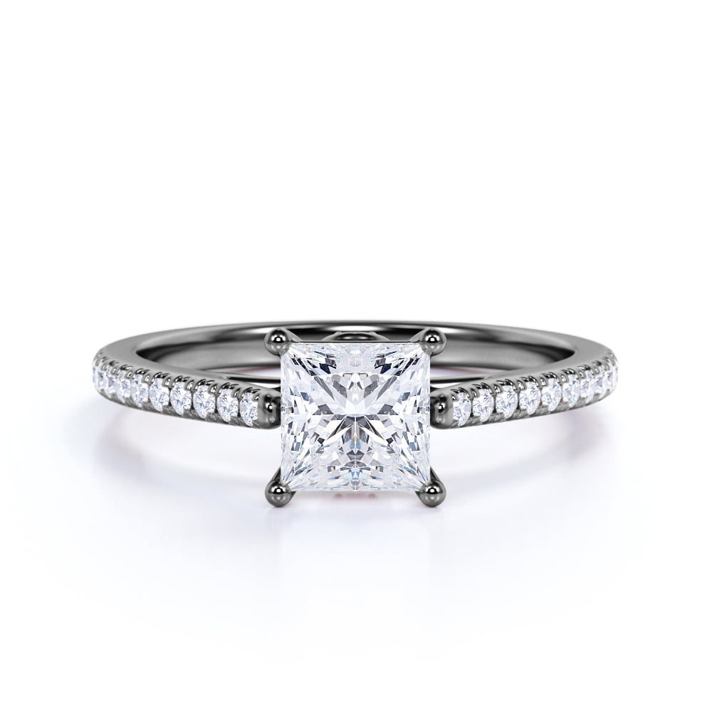 Details about   Ring Black Diamond Unique Princess Cut 1 carat Engagement 9ct Rose Gold