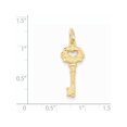 thumbnail image 4 of Designer 14K Yellow Gold Polished Fancy Edge Key Charm (Length=31) (Width=10) Made In United States -Jewelry By Sweet Pea Creations, 4 of 4