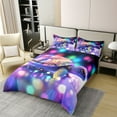 thumbnail image 2 of Erosebridal 100% Cotton Turtle Duvet Cover Twin Tortoise Comforter Cover Glitter Rainbow Dots Bedding Set Neon Soft Breathable Bed Set Bedroom and Home Decor with Zipper Ties, 2 of 6