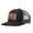 Black and gray, variant on AWESOME LIKE MY DAUGHTER letter leather label pattern, suitable for travel and casual outfits, breathable outdoor baseball cap for men, adjustable