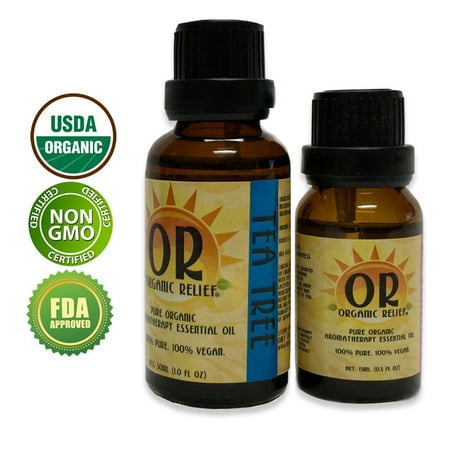 Organic Relief - Organic Tea Tree (Melaleuca) Essential Oil 15ml Organic Relief - Organic Tea Tree (Melaleuca) Essential Oil 15ml