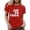 Rouge, variante sur Just for Today T-Shirt Femme 2026 Été Décontracté Manches Courtes Col Rond Anniversaire Sobriété Récupération Graphique