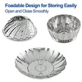 thumbnail image 5 of Vegetable Steamer Basket Premium Stainless Steel Veggie Steamer Basket - Folding Expandable Steamers to Fits Various Size Pot Small by 5.5" to 9.2", 5 of 7