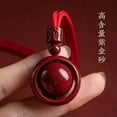 thumbnail image 5 of HOOUN Ring Bead Cinnabar Necklace Pendant Lucky Jewelry Talisman Amulet Jewelry-with Coffee Rope, 5 of 7