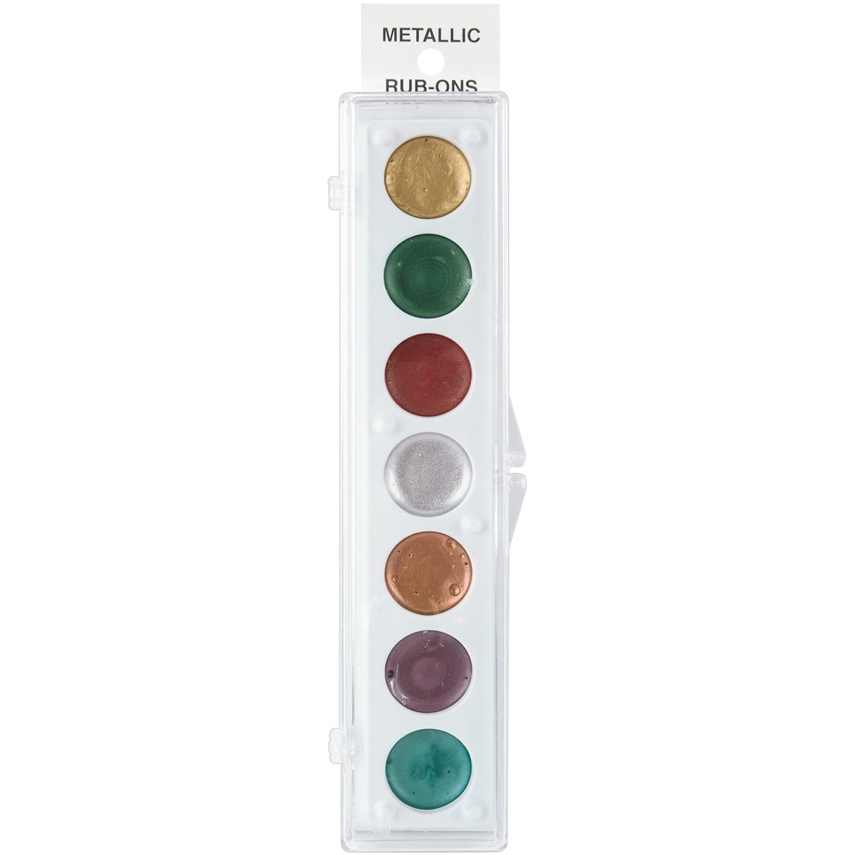 Metallic RubOn Paint Palette 7 Colors Kit 1