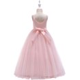 thumbnail image 3 of Drtj V-Neck Flower Girl Tulle WeddingBridesmaid Dresses Princess Dresses Children's Birthday Ball Formal Dresses Girls Prom Dresses, Sized 8T, Color Light pink, 3 of 6