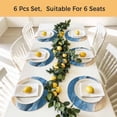 thumbnail image 5 of Navy Blue Coastal Beach Round 13 Inch Placemats Set of 4, Summer Nautical Ocean Beige Seaside HeatResistant Non Slip Place Mats for Dining Table, Wipeable Braided Kitchen Table Mats for Housewarming, 5 of 9