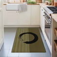 thumbnail image 3 of Entryway Rug 2'x3', Olive Green Striped Kitchen Runner Rugs Non-Slip Carpet Mats, Black Geometric Vintage Stripes Ombre Bedside Rugs Runners Washable Floor Carpet for Bathroom Laundry Room, 3 of 8