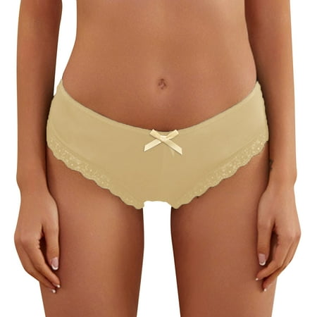 

Rovga Lady Lace Panty Yellow Lingerie Thongs Briefs 1 Pcs Comfortable Panties