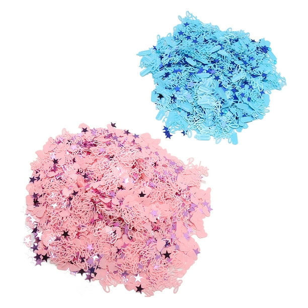 Gender Reveal Confetti, Cute Footprint Gender Reveal Table Confetti Plastic  160g For Baby Shower Party 