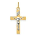 thumbnail image 1 of FB Jewels 14K Two Tone Gold INRI Crucifix Pendant, 1 of 4