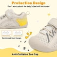 thumbnail image 2 of Zapatos de bebé FEETCITY con punta ancha y transpirables, color beige, 0-6 m, 2 of 7