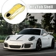 thumbnail image 2 of Unique Bargains 1 Set Gold Tone Painted Key Cover Fob Shell Cover Case Replacement for Porsche Panamera Cayenne Taycan, 2 of 6