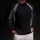 thumbnail image 1 of pstuiky camisas de manga larga para hombre, Camiseta de ejercicio Splice Colorr para hombre, ajustada, de alta resiliencia, con cuello redondo y manga larga Tops de talla grande para hombre s, 1 of 5