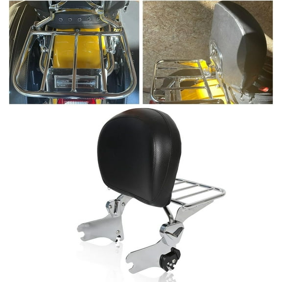 Kojem Detachable Sissy Bar Backrest Luggage Rack for 2006-2008 Electra Glide FLHTC models