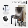 thumbnail image 6 of HomePerch Modern Tufted Velvet Dining Chairs Set of 2, High-End Upholstered Parsons Chairs with Nailhead Trim and Solid Wood Legs for Dining Room, Black and Patterned, 6 of 8