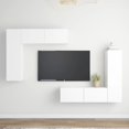 thumbnail image 1 of vidaXL 4 Piece TV Cabinet Set White Engineered Wood, 1 of 5