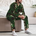 thumbnail image 7 of Salouo Camouflage Skull Print Button-Front Long Sleeve Pajama Set for Men, Soft 2Pjs Men's Long Sleeve Sleepwear-XX-Large, 7 of 7
