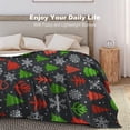 thumbnail image 6 of Office Dormitory Nap Blanket, Chair Sofa Soft Flannel Blanket Compatible with Christmas Decorations Snowflakes, Travel Sheet Shawl Blanket, Party Living Room Decoration Blanket, 6 of 6