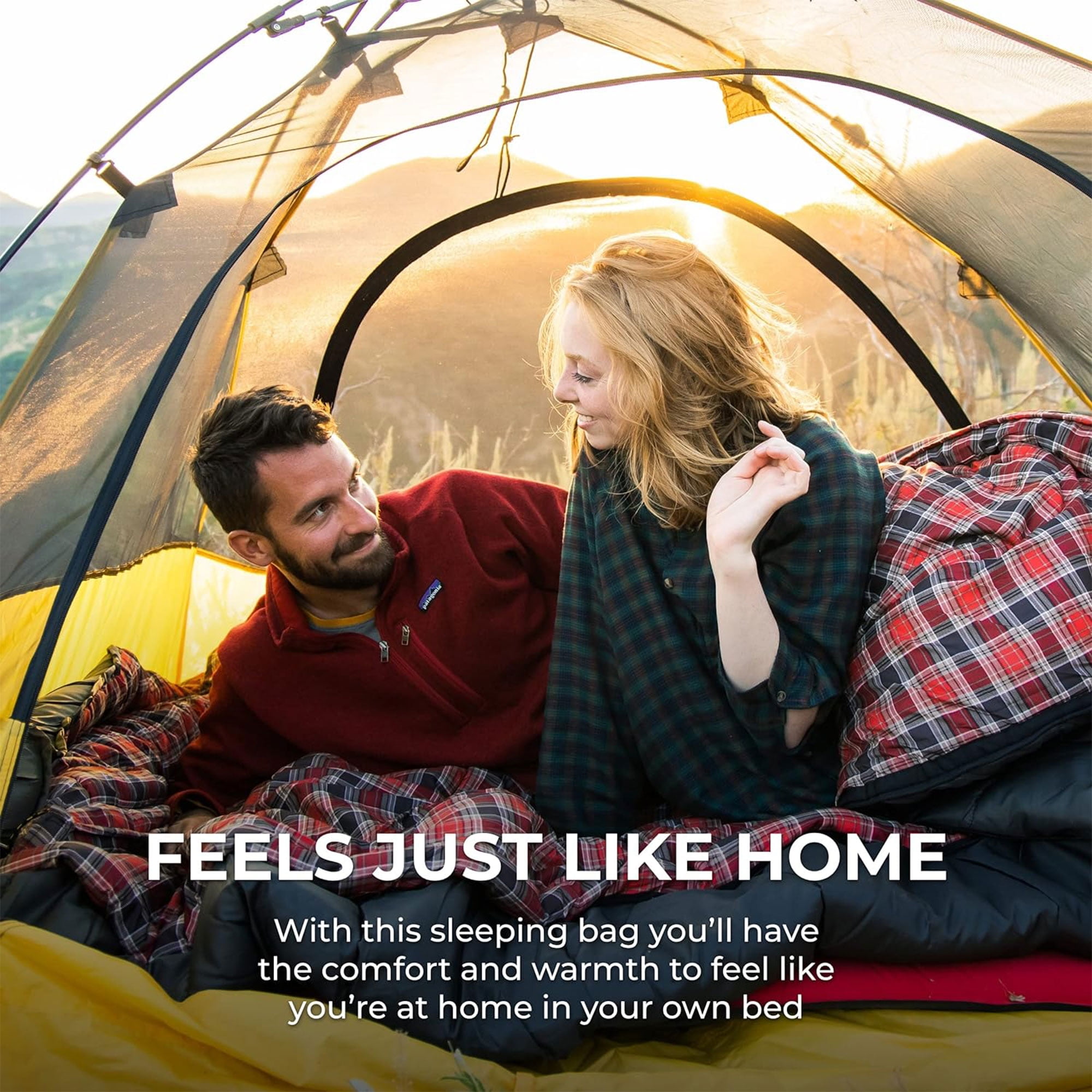 TETON Sports Mammoth Double Sleeping Bag for Big Adults, Weather