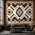 thumbnail image 6 of Geometric Diamond and Nested Shapes in Warm Earthy Palette, Nostalgic Folk Art for Nature Lovers, Intricate Tribal Wall Decor, Housewarming Gift, Tapestry Wall Hanging for Living Room and Bedroom, 6 of 7