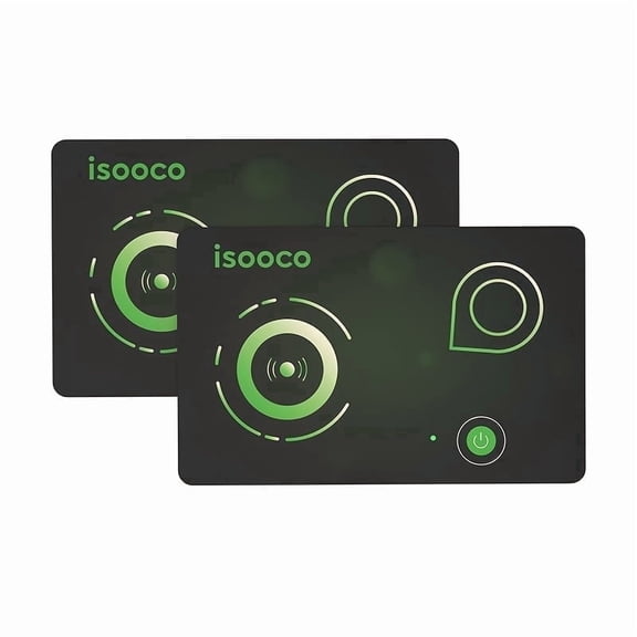 Bluetooth Rechargeable Card- 2 Pcs Thin Bluetooth Tracker, Works with Apple Find My(Only Ios), With IP67 Waterproof, Wallet Finder and Item Locator for Wallet, Luggage Tags and More.