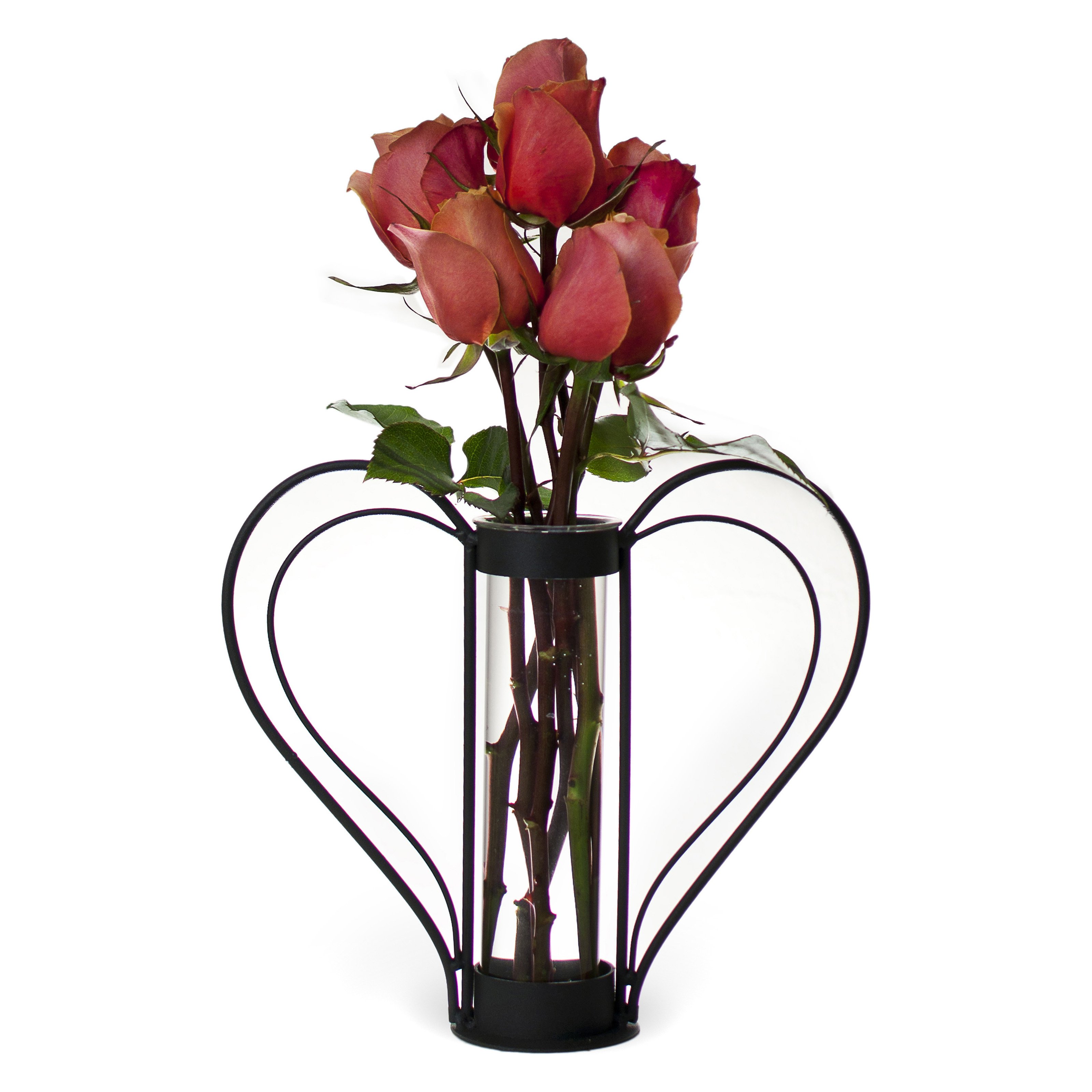 Danya B Iron HeartShaped Sweetheart Flower Vase